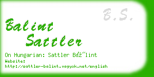 balint sattler business card